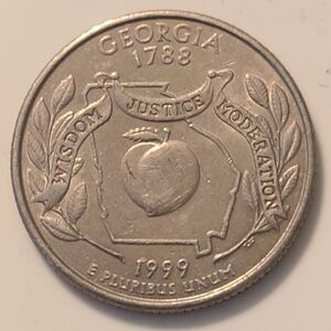 Georgia 1999 P 1788 State Quarter Coin